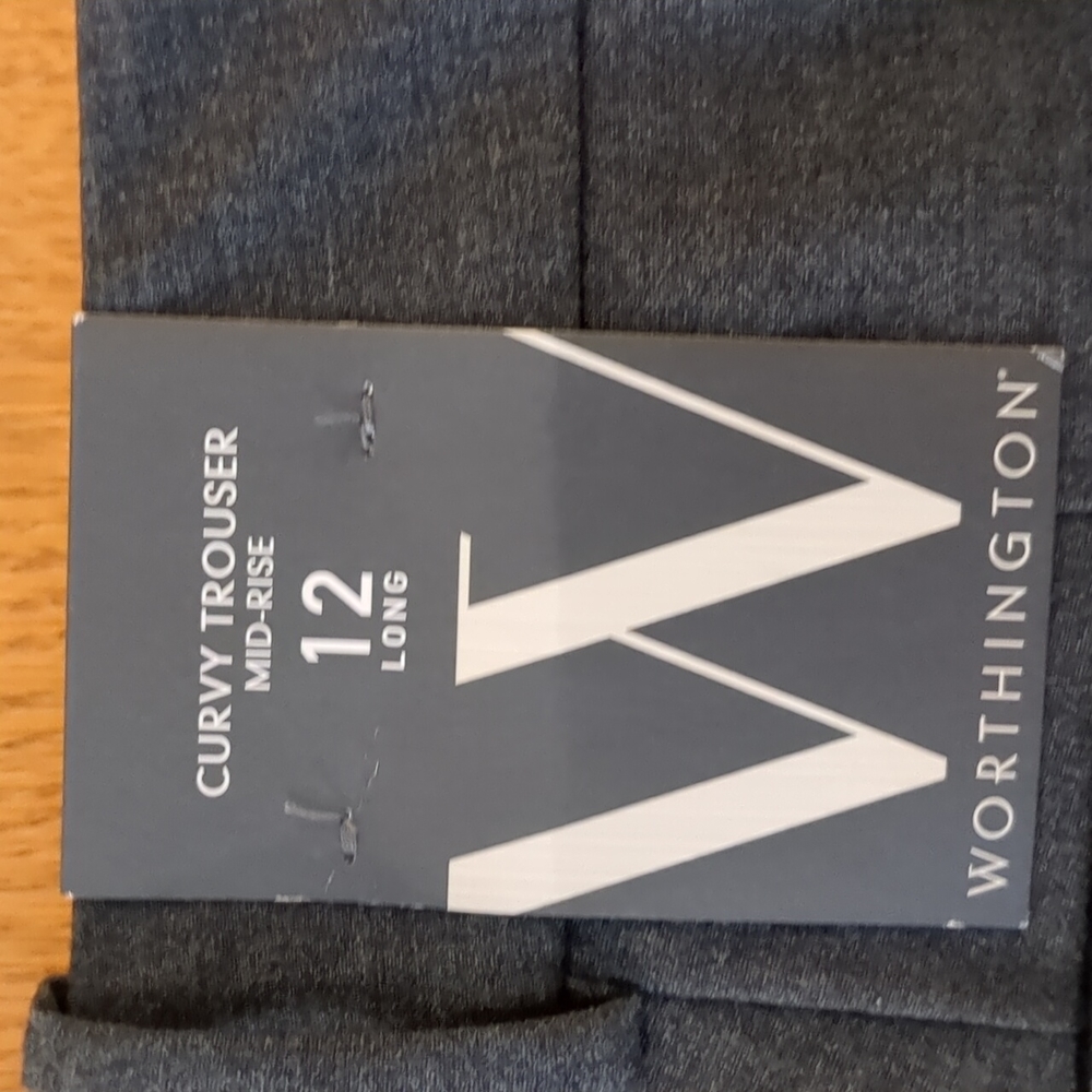 Worthington 12 Tall Curvy Trouser, Grey